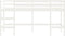 vidaXL - Kinderhoogslaper - met - ladder - 90x200 - cm - massief - grenenhout - wit