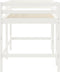 vidaXL - Kinderhoogslaper - met - ladder - 90x200 - cm - massief - grenenhout - wit