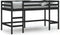 vidaXL - Kinderhoogslaper - met - ladder - 90x200 - cm - massief - grenenhout - zwart