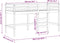 vidaXL - Kinderhoogslaper - met - ladder - 90x200 - cm - massief - grenenhout - wit