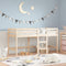 vidaXL - Kinderhoogslaper - met - ladder - 90x200 - cm - massief - grenenhout
