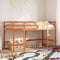 vidaXL - Kinderhoogslaper - met - ladder - 90x200 - cm - massief - grenenhout - bruin