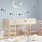 vidaXL - Kinderhoogslaper - met - ladder - 90x200 - cm - massief - grenenhout