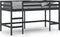 vidaXL - Kinderhoogslaper - met - ladder - 90x200 - cm - massief - grenenhout - zwart