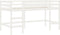 vidaXL - Kinderhoogslaper - met - ladder - 90x200 - cm - massief - grenenhout - wit