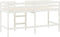 vidaXL - Kinderhoogslaper - met - ladder - 90x200 - cm - massief - grenenhout - wit