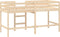 vidaXL - Kinderhoogslaper - met - ladder - 90x200 - cm - massief - grenenhout