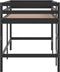 vidaXL - Kinderhoogslaper - met - ladder - 90x200 - cm - massief - grenenhout - zwart