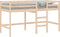 vidaXL - Kinderhoogslaper - met - ladder - 90x200 - cm - massief - grenenhout