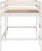 vidaXL - Kinderhoogslaper - met - ladder - 90x200 - cm - massief - grenenhout - wit