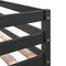 vidaXL - Kinderhoogslaper - met - ladder - 90x200 - cm - massief - grenenhout - zwart