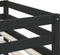 vidaXL - Kinderhoogslaper - met - ladder - 90x200 - cm - massief - grenenhout - zwart