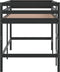 vidaXL - Kinderhoogslaper - met - ladder - 90x200 - cm - massief - grenenhout - zwart