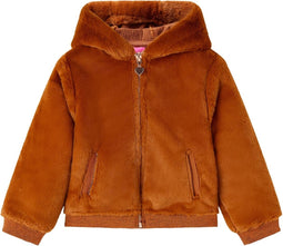 vidaXL-Kinderjas-met-capuchon-92-kunstvacht-cognackleur
