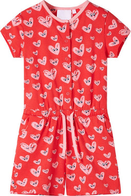 vidaXL-Kinderjumpsuit-hartjesprint-116-rood
