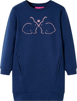 vidaXL-Kinderjurk-104-marineblauw