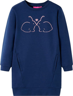 vidaXL-Kinderjurk-128-marineblauw