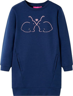 vidaXL-Kinderjurk-140-marineblauw