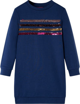 vidaXL-Kinderjurk-140-marineblauw