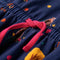 vidaXL-Kinderjurk-lange-mouwen-en-trekkoord-dierenprint-116-marineblauw