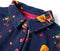 vidaXL-Kinderjurk-lange-mouwen-en-trekkoord-dierenprint-116-marineblauw