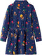 vidaXL-Kinderjurk-lange-mouwen-en-trekkoord-dierenprint-128-marineblauw