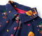 vidaXL-Kinderjurk-lange-mouwen-en-trekkoord-dierenprint-92-marineblauw
