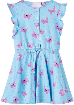 vidaXL-Kinderjurk-met-knopen-zonder-mouwen-128-blauw