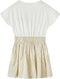 vidaXL-Kinderjurk-met-korte-mouwen-128-ecru