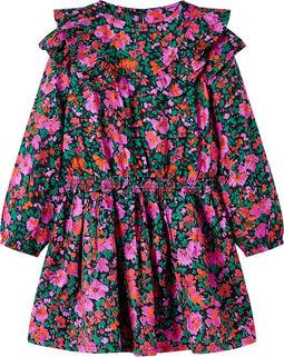 vidaXL-Kinderjurk-met-lange-mouwen-104-felroze