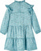 vidaXL-Kinderjurk-met-lange-mouwen-116-blauw