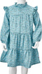 vidaXL-Kinderjurk-met-lange-mouwen-116-blauw