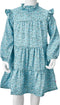 vidaXL-Kinderjurk-met-lange-mouwen-128-blauw