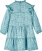 vidaXL-Kinderjurk-met-lange-mouwen-140-blauw