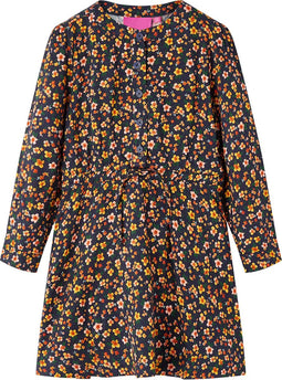 vidaXL-Kinderjurk-met-lange-mouwen-140-marineblauw
