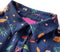 vidaXL-Kinderjurk-met-lange-mouwen-blaadjesprint-140-marineblauw