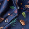 vidaXL-Kinderjurk-met-lange-mouwen-blaadjesprint-140-marineblauw