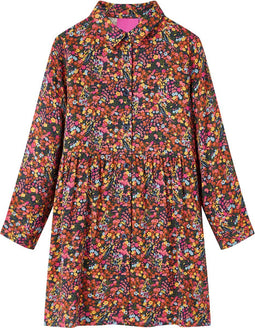 vidaXL-Kinderjurk-met-lange-mouwen-bloemenprint-104-meerkleurig