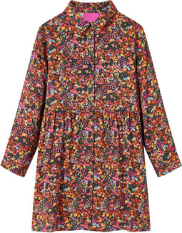 vidaXL-Kinderjurk-met-lange-mouwen-bloemenprint-116-meerkleurig