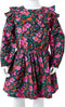 vidaXL-Kinderjurk-met-lange-mouwen-bloemenprint-92-felroze