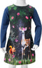 vidaXL-Kinderjurk-met-lange-mouwen-hertenprint-104-marineblauw