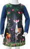 vidaXL-Kinderjurk-met-lange-mouwen-hertenprint-116-marineblauw