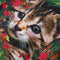 vidaXL-Kinderjurk-met-lange-mouwen-kattenprint-104-marineblauw