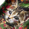 vidaXL-Kinderjurk-met-lange-mouwen-kattenprint-140-donkergroen