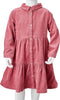 vidaXL-Kinderjurk-met-lange-mouwen-ribfluweel-140-oudroze