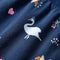 vidaXL-Kinderjurk-met-lange-mouwen-zwanenprint-104-marineblauw