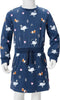 vidaXL-Kinderjurk-met-lange-mouwen-zwanenprint-104-marineblauw