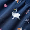vidaXL-Kinderjurk-met-lange-mouwen-zwanenprint-128-marineblauw