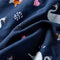 vidaXL-Kinderjurk-met-lange-mouwen-zwanenprint-128-marineblauw