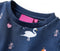 vidaXL-Kinderjurk-met-lange-mouwen-zwanenprint-92-marineblauw